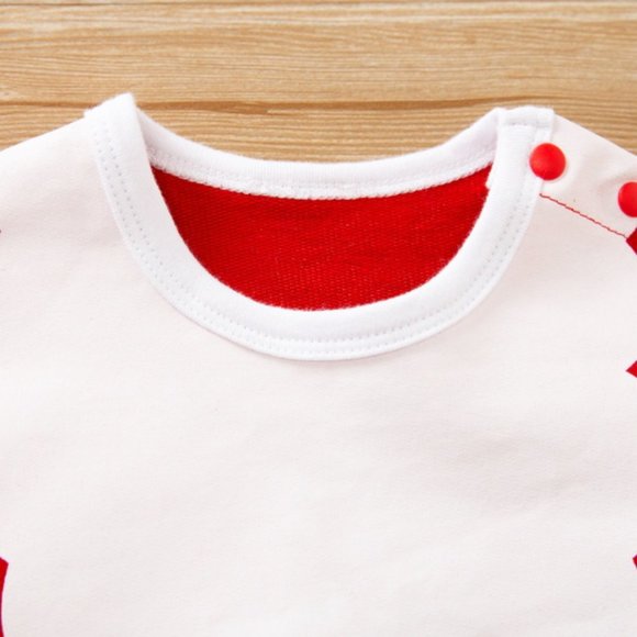 Girl girls boy boys baby jumpsuit hat Christmas Holidays Santa red white set new - Picture 3 of 5